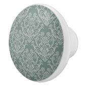 Bouton De Porte En Céramique Papier peint floral vert (Droite)