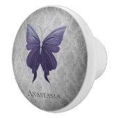 Bouton De Porte En Céramique Papillon à bijoux pourpre (Droite)