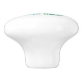 Bouton De Porte En Céramique Papillon Aqua (Côté)