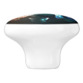 Bouton De Porte En Céramique Papillon de nuit (Côté)