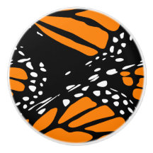 Papillon Monarque Abstrait Aile Orange Noir Blanc