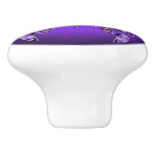 Bouton De Porte En Céramique Papillon pourpre 31 (Côté)