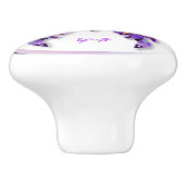 Bouton De Porte En Céramique Papillon pourpre 31 Ceramic Knob (Côté)