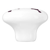 Bouton De Porte En Céramique Papillon rose et violet (Côté)