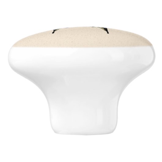 Bouton De Porte En Céramique Papillon Southwestern jaune Swallowtail (Côté)