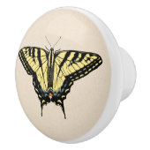 Bouton De Porte En Céramique Papillon Southwestern jaune Swallowtail (Droite)