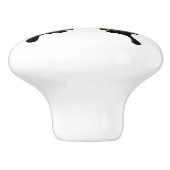 Bouton De Porte En Céramique Papillon turquoise (Côté)