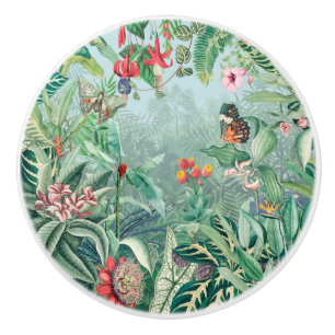 Bouton De Porte En Céramique Paradis tropical