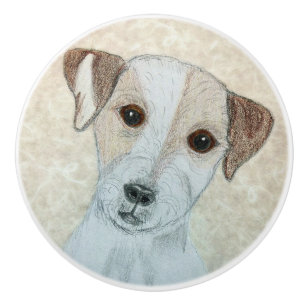 Bouton De Porte En Céramique Parson Russell Terrier