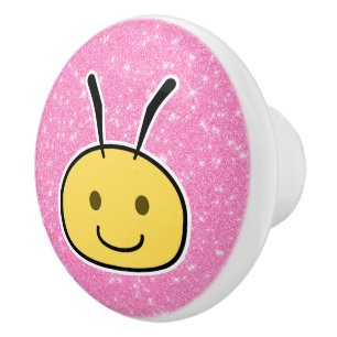 Bouton De Porte En Céramique Parties scintillant d'abeilles