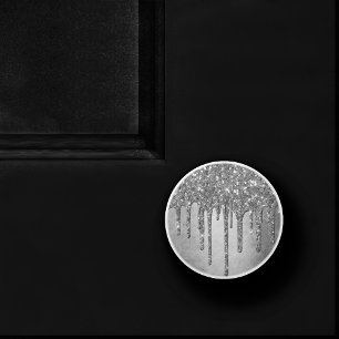 Bouton De Porte En Céramique Parties scintillant d'argent de dépôt Platinum F