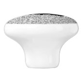 Bouton De Porte En Céramique Parties scintillant gris argent scintille Monogram (Côté)