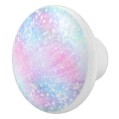 Bouton De Porte En Céramique Parties scintillant Iridescente Magique Éclat rose (Droite)