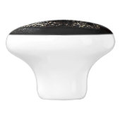 Bouton De Porte En Céramique Parties scintillant noire Glam Sparkle crâne gothi (Côté)