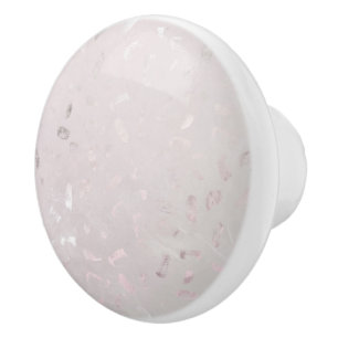 Bouton De Porte En Céramique Parties scintillant or Rose rose clair