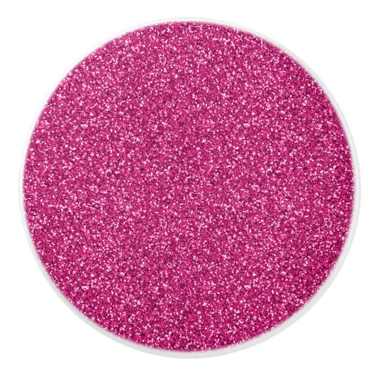 Bouton De Porte En Céramique Parties scintillant rose Smitten (Devant)