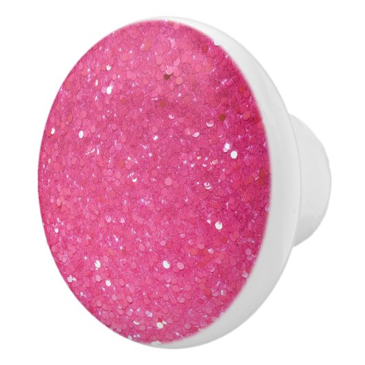 Bouton De Porte En Céramique Parties scintillant rose vif (Droite)