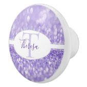 Bouton De Porte En Céramique Parties scintillant violet Personnaliser la tracti (Droite)