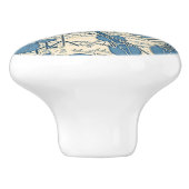 Bouton De Porte En Céramique Partition Musique et instruments Blue/Ivory ID481 (Côté)