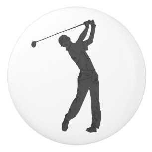 Bouton De Porte En Céramique Partouzeur de golf personnalisable