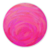 Bouton De Porte En Céramique Passion rose (Devant)