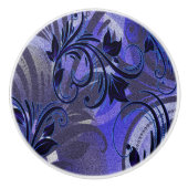 Bouton De Porte En Céramique Passion violette (Devant)