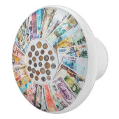 Bouton De Porte En Céramique Pastel argent en devises étrangères (Droite)