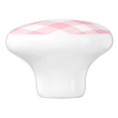 Bouton De Porte En Céramique Pastel Pink En vichy (Côté)