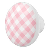 Bouton De Porte En Céramique Pastel Pink En vichy (Droite)
