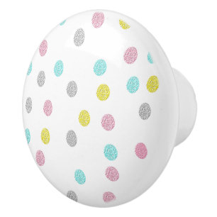 Bouton De Porte En Céramique Pastel Pois Ceramic Knob