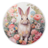 Bouton De Porte En Céramique Pastel Rabbit (Devant)