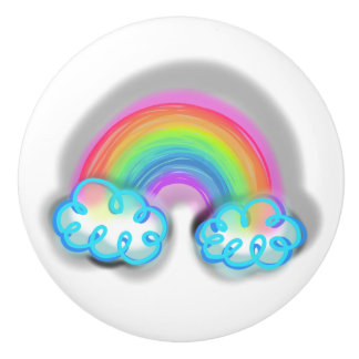 Bouton De Porte En Céramique Pastel Rainbow
