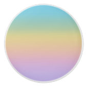 Bouton De Porte En Céramique Pastel Rainbow Gradient Ombre (Devant)