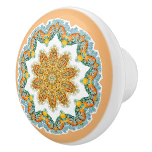 Bouton De Porte En Céramique Pastels dorés élégants