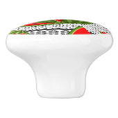 Bouton De Porte En Céramique Pastèque Palestine - Slice (Côté)