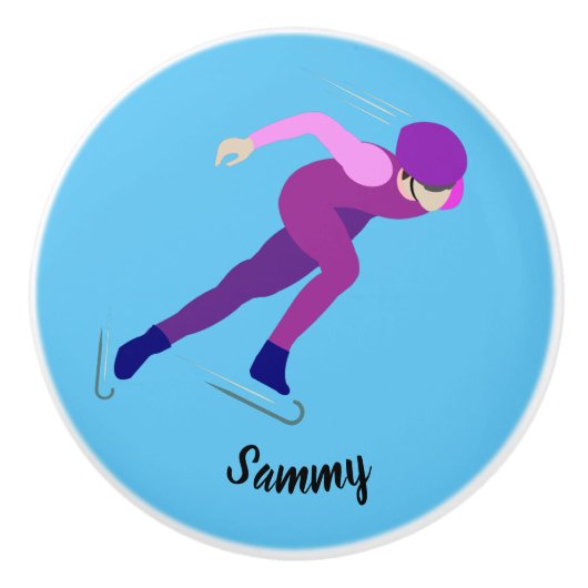 Bouton De Porte En Céramique Patinage de vitesse (Devant)