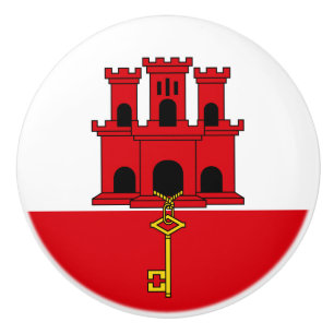 Bouton De Porte En Céramique Pavillon Gibraltar