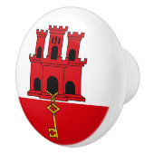 Bouton De Porte En Céramique Pavillon Gibraltar (Droite)