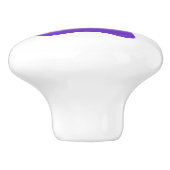 Bouton De Porte En Céramique Pawprint pourpre d'empreinte de patte (Côté)