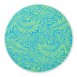 Bouton De Porte En Céramique Pays Bleu Vert William Morris Motif feuille