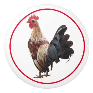 Bouton De Porte En Céramique Pays Russe Poulet Agricole