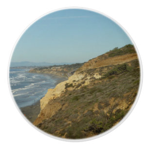Bouton De Porte En Céramique Paysage de voyage panoramique du littoral californ