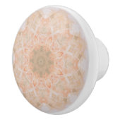 Bouton De Porte En Céramique Peach Orange Mandala (Droite)
