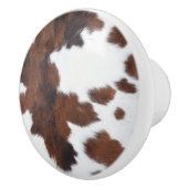 Bouton De Porte En Céramique peau de vache blanc (Droite)