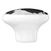 Bouton De Porte En Céramique peau de vache noir (Côté)