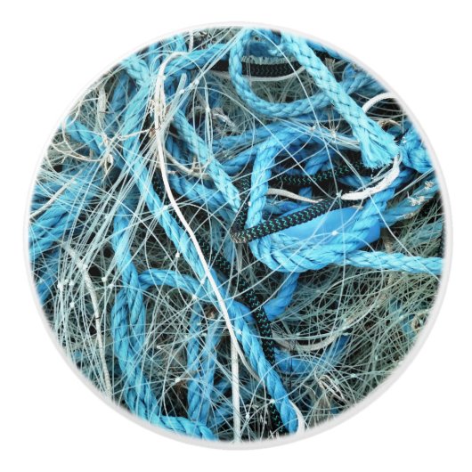 BOUTON DE PORTE EN CÉRAMIQUE PÊCHE (Devant)