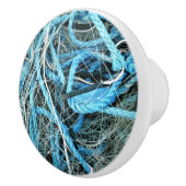 BOUTON DE PORTE EN CÉRAMIQUE PÊCHE (Droite)