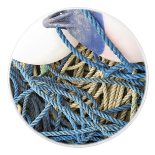 BOUTON DE PORTE EN CÉRAMIQUE PÊCHE