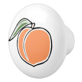 Bouton De Porte En Céramique Pêche (Droite)