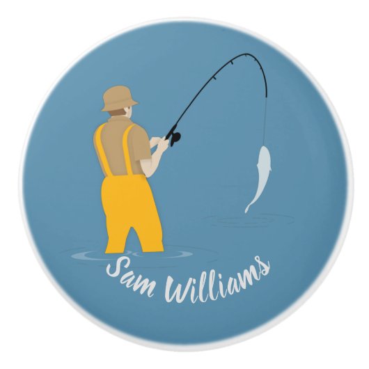 Bouton De Porte En Céramique Pêche (Devant)